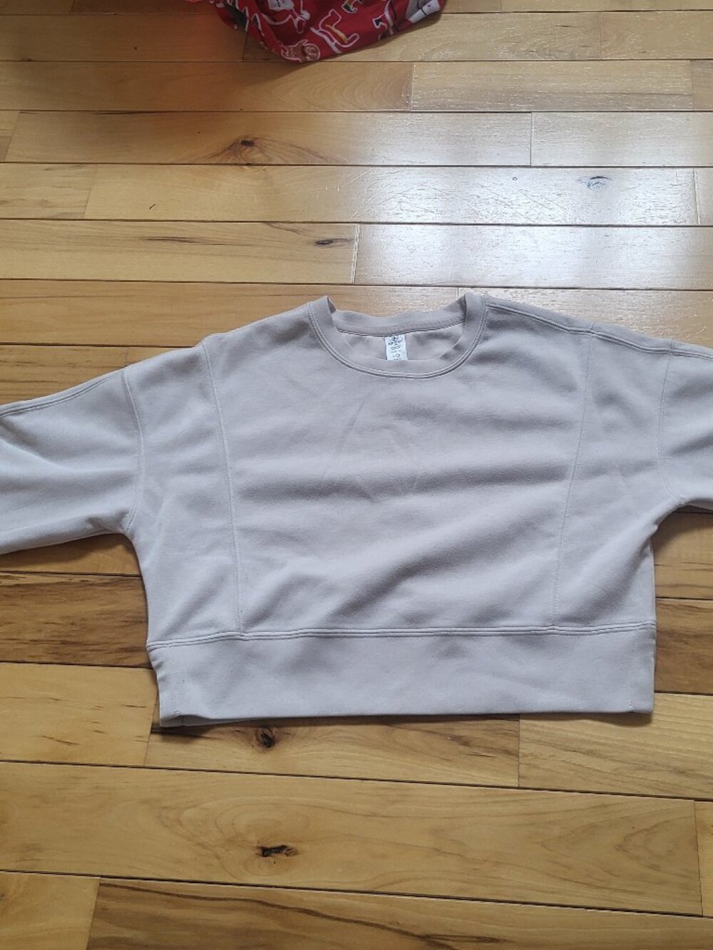 children's beige slouchy long-sleeved shirt
